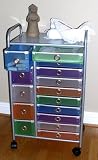 4D Concepts Multi - color 15 - drawer Rolling Cart