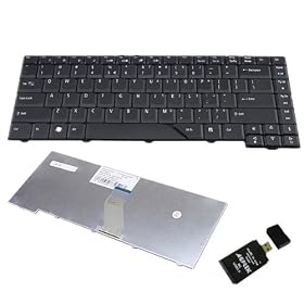 (Black) Laptop Keyboard Replacement For Acer Aspire 4220 4220G 4310 4320 4520 4710 4720 4920 Series PLUS AGPtek USB 2.0 All-in-one Card Reader