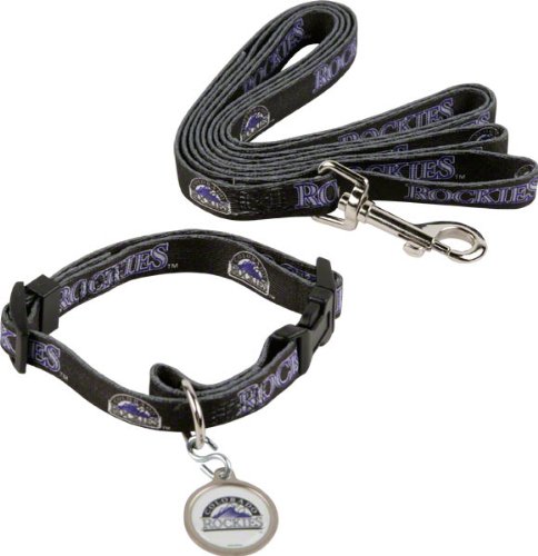 Colorado Rockies Dog Collar & Leash Set