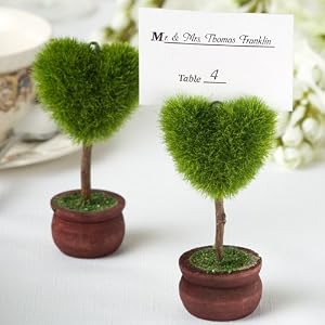Unique Heart Design Topiary Place Card Holder, 200