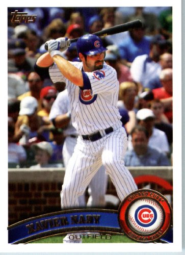 2011 Topps Baseball Card #137 Xavier Nady - Chicago Cubs - MLB Trading Card In A Protective Screwdown Case