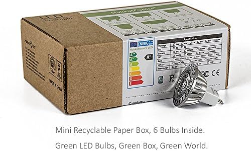 Hakkatronics Mini LED Spotlight 3-Watt, 12V 50/60Hz, MR11/GU4, 4000K Natural White, 30W Halogen Equivalent, Pack of 6