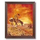 End Of The Trail Native American Indian Horse Animal Picture Framed Art Print by 
