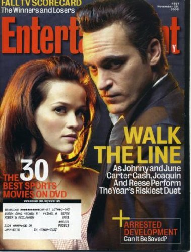Entertainment Weekly November 25, 2005 Reese Witherspoon & Joaquin Phoenix/Cash Cover, Arrested Development, Billy Joel
