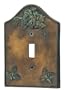 Kirch 15106HSPB Hen Feathers Rose Switch Plate