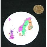 3 button pin printed with map, western, vector by Shop Zeus