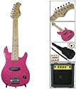 New 30" Kids Pink Electric Guitar With Amp & Much More Guitar Combo Accessory Kit