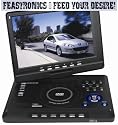 Feastronics High Resolution 12.3" Multiregion Swivel Screen Portable DVD Player with Dual Digital (Freeview, DVB-t) and Analog TV Tuners and Recorder, Nintendo Retro Games Player with 300 Games, FM transmitter and Free Carry Case