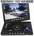 Feastronics High Resolution 12.3 Multiregion Swivel Screen Portable DVD Player with Dual Digital (Freeview, DVB-t) and Analog TV Tuners and Recorder, Nintendo Retro Games Player with 300 Games, FM transmitter and Free Carry Case  from Feastronics