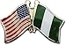 AES Wholesale Pack of 3 USA American & Nigeria Country Flag Bike Hat Cap lapel Pin