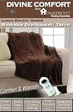 Homefront Premium Washable Electric Pure Luxury Soft Heated Chocolate Throw/Overblanket