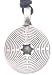 Mystical Labyrinth Maze Silver Tone Pewter Pendant Necklace