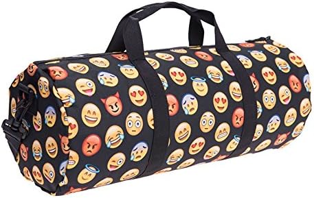 ERUPT Design Travel Duffle Bag Training Gym Sport Bag Holdall - Emoji Black