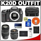 Pentax K20D Digital SLR Camera with Tamron 28-80mm Zoom Lens + Tamron 70-300mm Macro Zoom Lens + 8GB SDHC Card + Spare D-LI50 Battery + Case + Cameta Bonus Accessory Kit