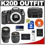 Pentax K20D Digital SLR Camera with Tamron 28-80mm Zoom Lens + Tamron 70-300mm Macro Zoom Lens + 8GB SDHC Card + Spare D-LI50 Battery + Case + Cameta Bonus Accessory Kit