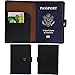 RFID Blocking Passport Holder Leather Wallet Id Card Cover Case Journey Pocket ...