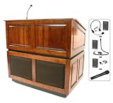 Wireless Ambassador Lectern In Cherry
