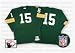 Bart Starr 1969 Green Bay Packers #15 Authentic Throwback Mitchell and Ness NFL Football Jersey (Da