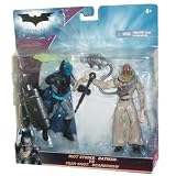 513m%2B8WG aL. SL160  Batman The Dark Knight Movie Series 2 Pack 5 Inch Tall Action Figure   Riot Strike Batman with Shield and Baton Versus Fear Shot Scarecrow with Fear Gas Sprayer