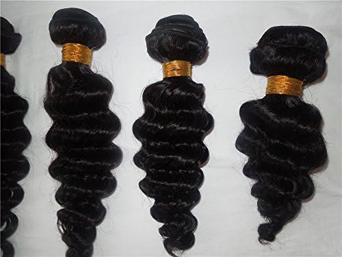 HairPR Hair 3 Bundles Hair Weft Virgin Hair 100% Human Malaysian Hair Weave 10 Inches-28 Inches Natural Color 300 Gram Deep Wave