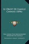 Le Droit de Famille Chinois (1896)