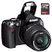 Nikon D40 6.1 Megapixel Digital SLR Camera 3X Zoom Kit Outfit, with 18-55mm f/3.5-5.6G ED II AF-S DX Zoom Nikkor Lens - USA Warranty, & SanDisk 2 GB, 60x Speed Ultra II Secure Digital Memory Card