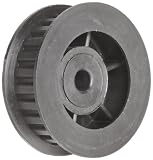 Timing Belt Pulley Nylon Glass Filled, Double Flange, 1/5 Pitch, 1/4 Bore, 1.846 Pitch Diameter