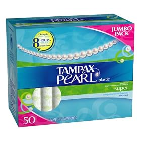Tampax Pearl  Super, 50 count Boxes