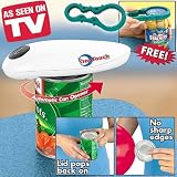 One Touch Automatic Original Can Opener +Free Grip Tight Jar & Bottle Opener as seen on TV