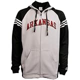 adidas Arkansas Razorbacks Grey Campus Rush Full Zip Hoody Jacket