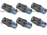 Fresh - Saltwater Fishing Minnow Bait Traps 6 Pk Black