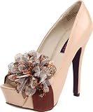 Mojo Moxy Women's Poppy Platform Pump,Beige,8 M US