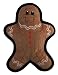 Kyjen Holiday Tuff Ones Gingerbread Man Plush Dog Toy