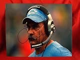 Jeff Fisher Autographed Tennessee Titans 8x10 Photo, Proof Photo of Jeff Signing for Us.