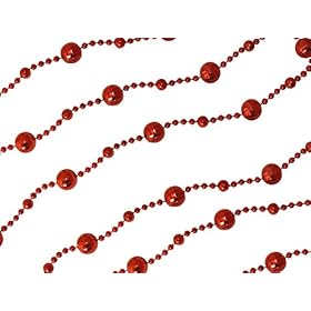  9 inch Red Beaded Globe Christmas Garland