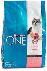 Purina One Salmon & Tuna Flavor Cat Food, 3.5-Pound Bags (Pack of 6)