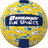 Schildkr&ouml;t Fun Sports 970070 Neoprene Beachvolleyball, schwarz/gelb/blau, 5 (20cm)