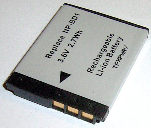 Energizer Foto Li-Ion Akku,3,6V/750mAh,&auml;hnlich Sony NP-BD1/FD1,info D, passend u.a. f&uuml;r Sony T 77, 700, 300, 200, 70, 2
