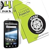 Spare Products (4 Pack) of Motorola Atrix Screen Protectors (CLEAR)