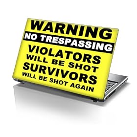 15'6 Inch Taylorhe laptop skin protective decal Warning Sign Yellow
