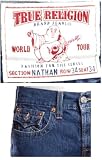 TRUE RELIGION Logan Premium Denim Jeans 34 Long Lowrise Med Stone Mens