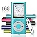 Tomameri Blue Portable MP4 Player MP3 Player Video Player with Photo Viewer , E-Book Reader , Voice Recorder with 16 GB Micro SD Card