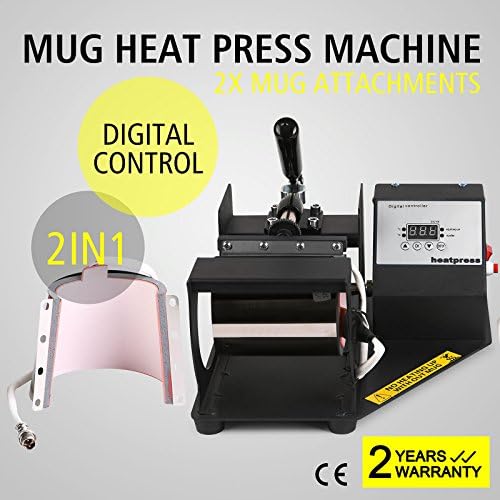 MaxProDealUS 2in1 Mug Cup Heat Press Transfer T-Shirt Sublimation Steel Frame Industry Supply