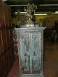 Rustic Cabinet Antique Jaipur Armoire Storage Chest Blue Patina