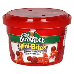 Chef Boyardee Dino Shaped Pasta with Meat, 7.5-Ounce Microwavable Bowls (Pack of 12)