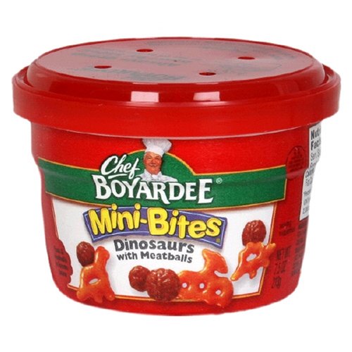 Chef Boyardee Dino Shaped Pasta with Meat, 7.5-Ounce Microwavable Bowls (Pack of 12) by Canned Foods
