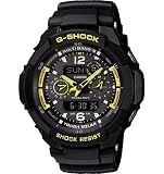 Casio Men's GW3500B-1A G-Shock Aviator Series Analog-Digital Black and Yellow Watch
