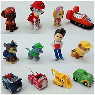 12 pcs/set PAW PATROL Toy Figures Cake Toppers, Ryder + 6 pups + 5 vehicles Most Sold Item