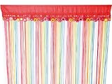 HIPPIE STYLE FADENVORHANG T�RVORHANG RAUMTEILER FADENGARDINE GARDINE VORHANG FADENSTORE REGENBOGEN BUNT