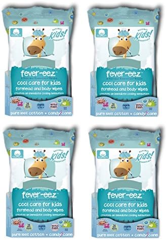 Fever-eez Cool Care Wipes - 4 Packs with 32 Wipes in each pack